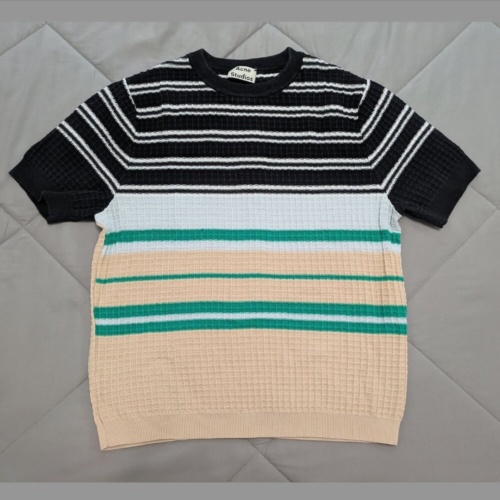 Acne Studios waffle textured short-sleeve sweater, size S-M